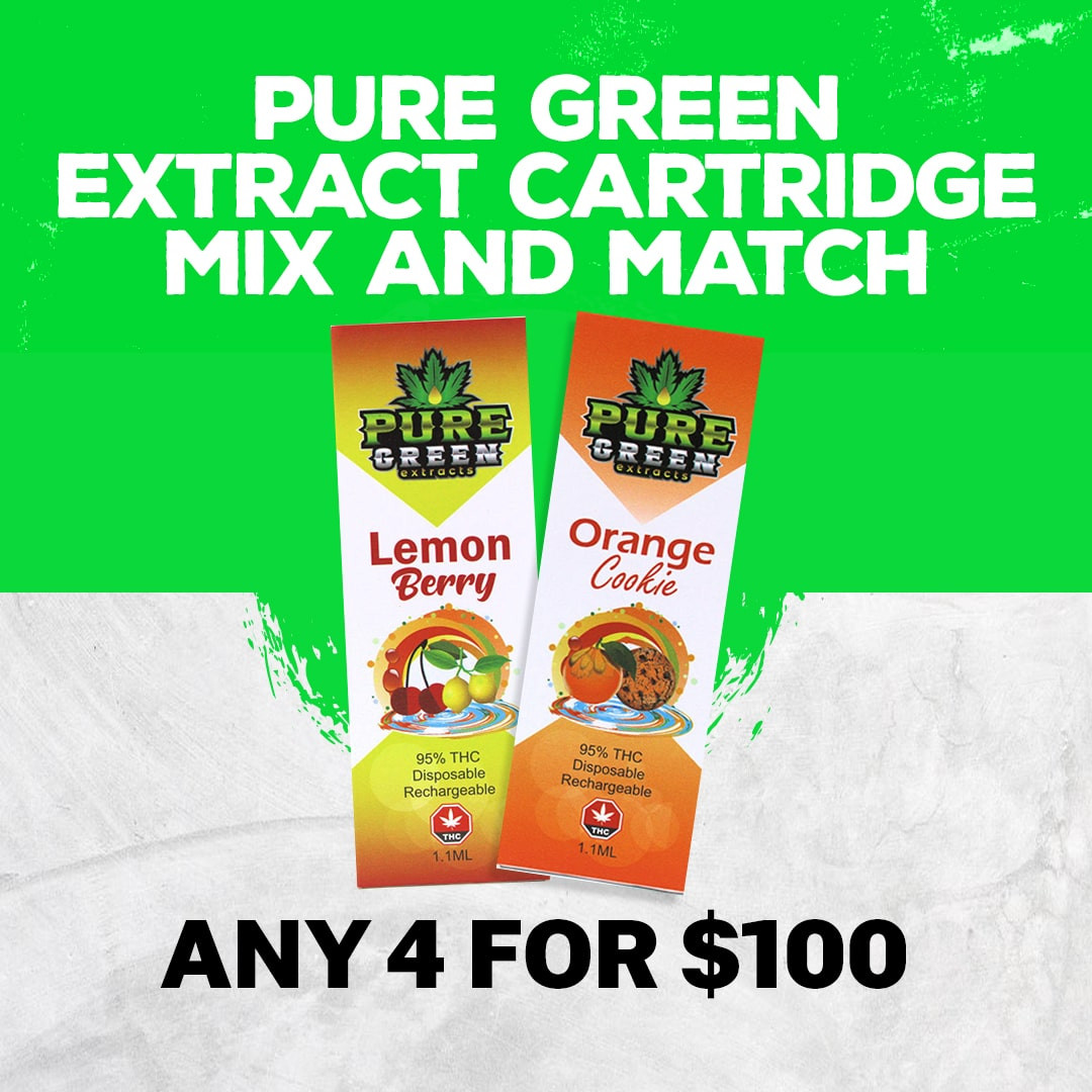 PURE GREENS EXTRACT 4 CARTRIDGE MIX AND MATCH
