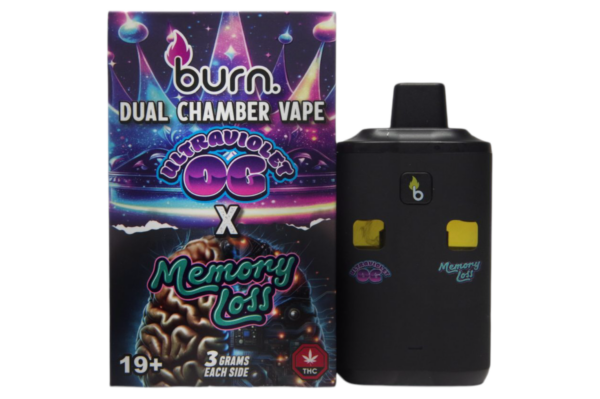 BURN LIFESTYLE CO - 6G DUAL CHAMBER DISPOSABLE VAPE (ULTRAVIOLET OG X MEMORY LOSS)