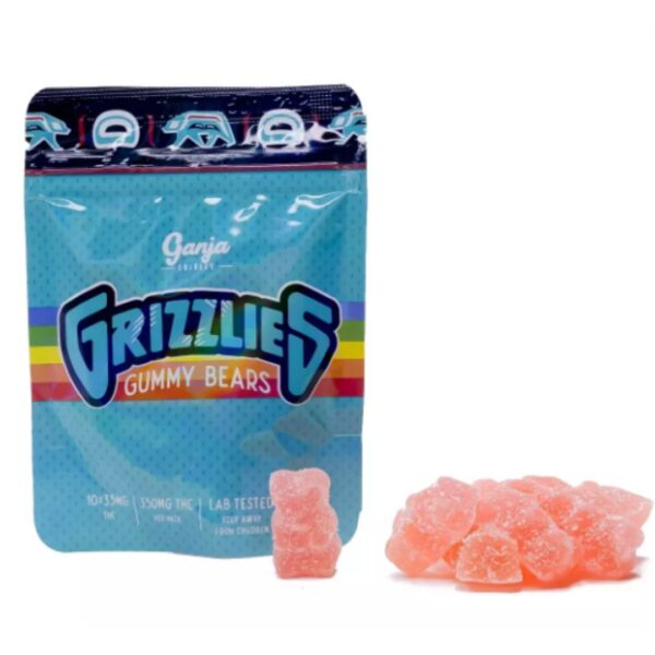 GRIZZLIES GANGA EDIBLES - SOUR STRAWBERRY (350MG)