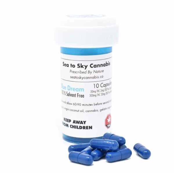 Sea to Sky Cannabis THC Capsules – BLUE DREAM (150MG)