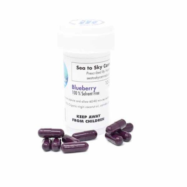 Sea to Sky Cannabis THC Capsules – BLUEBERRY (150MG)