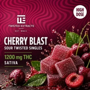 TWISTED EXTRACTS - CHERRY BLAST THC SATIVA (1200MG)